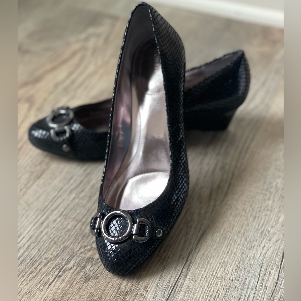 Calvin Klein Metallic Python Black Wedge - image 6